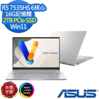 ASUS M5406NA 14吋效能筆電 (Ryzen 5 7535HS/16G/2TB PCIe SSD/Vivobook S14 OLED/酷玩銀/特仕版)
