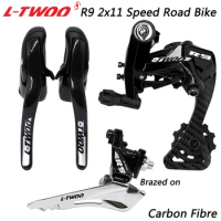 LTWOO R9 2x11 Speed Road Bike Groupset Shifter Lever Rear Derailleurs Carbon Fibre Brazed On Front Derailleurs