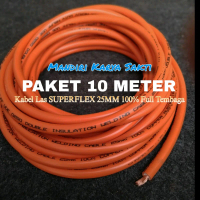 [PAKET 10 METER] KABEL LAS SUPERFLEX ORANGE 25MM [100% FULL TEMBAGA] | KABEL LAS 25MM SUPERFLEXBLE 1