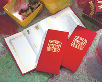 國光 西式 大喜 圓滿結婚證書 (紅) (2本入)