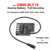 DMW-BLF19 Dummy Battery DC Coupler DMW-DCC12 Full Decoding for Panasonic DMC-GH3, DMC-GH4, DMC-GH5, DMC-GH5s