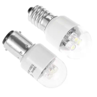 2pcs Sewing LED Bulb BA15D/E14 Light Illuminate 0.5W AC 190-250W Lamp Home Machine for Singer Juki Pfaff Janome Brother Acme