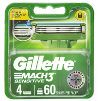 【Gillette 吉列】鋒速3 SENSITIVE刀片-4刀頭