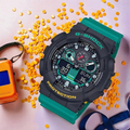 CASIO 卡西歐 G-SHOCK 復古錄音帶系列 雙顯手錶 GA-100MT-1A3