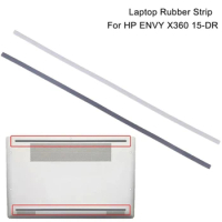 2Pcs Rubber Strip Laptop Bottom Shell Cover Foot Pad For HP Envy X360 15-DR, Envy X360 15-DS Non-Slip Bumper Feet Strips