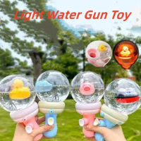 Kids Summer Water Guns Toy With Light Game Hippo Pig Bath Toys For Boys Girls Outdoor Beach Pool Toys Gift