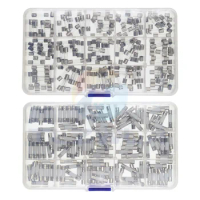 15Kinds 150PCS 5X20MM Fast-blow Glass Tube Fuses Car Ceramic Fuse Tube Assorted Kit 5*20 with Box fusiveis 0.1A-30A Household