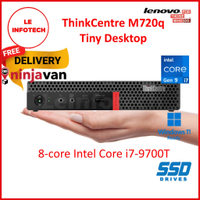 คอมพิวเตอร์ตั้งโต๊ะเล็ก LENOVO ThinkCentre M720q 8 คอร์ Intel i5/i7 Gen8 16/32/64GB DDR4 1TB NVMe Wi