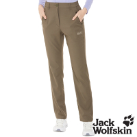 【Jack wolfskin 飛狼】女 涼感透氣排汗休閒長褲『橄綠』