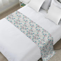 Flowers Foliage Vintage High Quality Bed Flag Hotel Cupboard Table Runner Parlor Wedding Home Decor Bed Runner