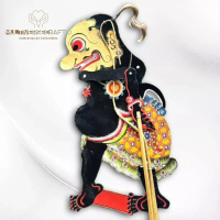 Wayang Alusan Kulit Sapi ASLI Gareng Hitam Halus Ukuran Standar dalang