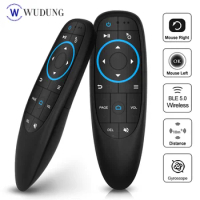 WUDUNG G10BTS Bluetooth Wireless Air Mouse Google Microphone Remote Control IR Learning Gyro For Android TV Box PC