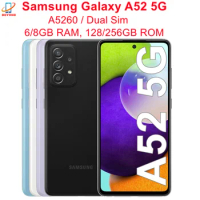 Samsung Galaxy A52 5G A5260 Dual Sim 6.5" 6/8GB RAM 128/256GB Octa Core Snapdragon 4 Camera NFC Original Cell Phone