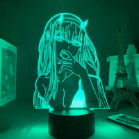 3d Lamp Anime Zero Two Figure Nightlight Kids Child Girls Bedroom Decor Light Manga Gift Night Light Lamp Darling In The Franxx