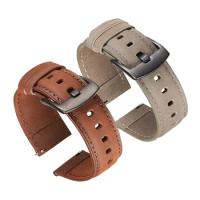 Strap For Fossil Gen 5 Gen5 Carlyle HR/Julianna/Garrett/Hybrid Smartwatch HR Band Crazy Horse Leather Watchband bracelet correa