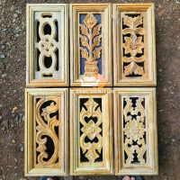 Loster Motif Ukir Bunga Ventilasi Kayu Jati Jepara Desain Elegan untuk Dekorasi Rumah