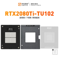 AMAOE BGA Reballing Stencil Template Station Kits For RTX2080Ti-TU102 GPU Chip Solder Tin Plant Net Heating Steel Mesh