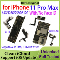 iCloud Unlocked Motherboard Original for iPhone 11 Pro Max Mainboard with Face ID Logic board No iCloud Account Circuit Plate