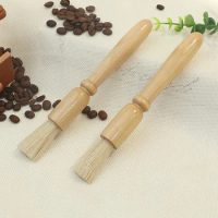 Vintage Coffee Grinder Cleaning Brush Retro Barista Cleaning Tools Chic Solid Wood Brush Coffee Machine Accessories