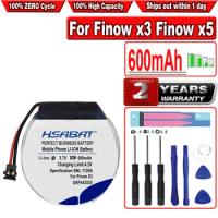 HSABAT 600mAh 403535 Rechargeable li Polymer Round Battery for Smart watch Finow x3 Finow x5 replace lem5 lem 5