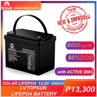 lifepo4 Deep Cycle Battery 12V 100AH Lifepo4 support  /Lithium LVTOPSUN