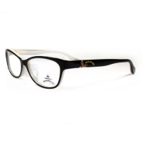 【Vivienne Westwood】英國薇薇安魏斯伍德高雅系列光學眼鏡(黑/米 AN303 01)
