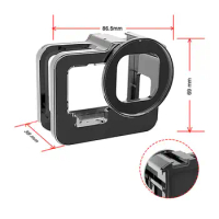 For GoPro 9 Hero 9 Action Camera Expansion Vlog Shooting With 1/4 Cold Shoe Adapter Screw Holes Cage Protective Case