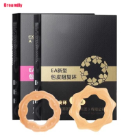 2PCS Male Foreskin Corrector Resistance Ring Silicone Penis Rings Delay Ejaculation Adult Sex Toys for Men Daily/Night Cock Ring