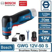 Bosch GWG 12V-50S Brushless Rotary Grinder Right Angle Polishing Machine Metal Electric Polishing 2.0ah Lithium Battery Supply