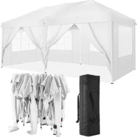 10x20/30 Pop Up Canopy Tent with 6 Sidewalls Waterproof Outdoor Party Tent Ez Up Canopy Tents for Parties Camping Commercial