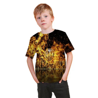 World Of Tanks and other 3D games Fashion printing Boy and girl short-sleeved T-shirt soft material 