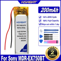 HSABAT AHB74370PR 200mAh Battery for Sony MDR-EX750BT WI-C600N Accumulator 2-wire Batteries
