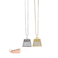 Kalung Liontin Wanita Model Tas Diamond Premium