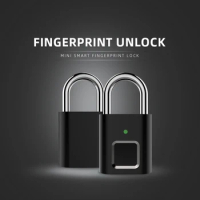 Mini Unlock Rechargeable Smart Lock Keyless Fingerprint Lock Anti-Theft Security Padlock For Door Luggage Small Box Lock