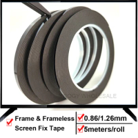 Double Sticky Foam Tape Sealing for TV Display OLED Frameless Curved Monitor Screen Frame Bond Rework Sponge Strip 0.86mm/1.26mm