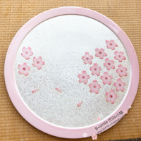 制有田燒田清窯立體櫻花手繪珍珠釉下彩陶瓷平盤托盤茶盤