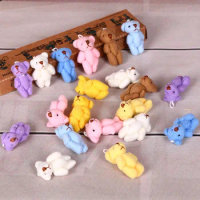 5Pcs Mini Teddy Bears Plush Toys 4cm Small Bear Joint Stuffed Toy 4 Joint Movable Animal Plush Doll DIY Pendant Christmas Gift