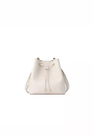 FION Cube Drawstring Medium Leather Bucket Bag