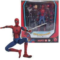 MAFEX 103 SHF Spiderman Action Figure Spider Man Far From Home Version Articulated Figure Model Doll Toys Gift Children