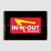 Best Seller In N Out Burger Merchandise Metal Sign Cinema Kitchen Wall Decor Printing Garage Club Ti