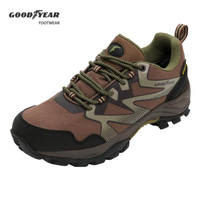 【GOODYEAR 固特異】輕戶外-登山健行鞋 男 戶外 防水 耐磨 輕量立體支撐 咖(GAMO03413)