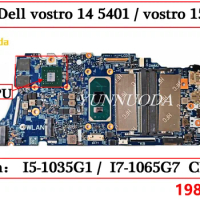 19812-1 For Dell vostro 14 5401 vostro 15 5501 Laptop Motherboard with i5-1035G1 I7-1065G7 CPU N17S-G3-A1 2g CN-0YWFGV Tested
