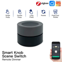 Smart Home Zigbee Scene Knob Switch Tuya Smart Life App Control Wireless Automation Scenario Battery Powered Switch Button