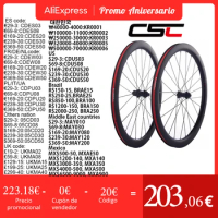 CSC 700C Cyclocross Gravel Bike T800 Carbon Wheelset Road Disc Brake Center Lock 38/50/60/88mm Wheels D272 hub 1280g