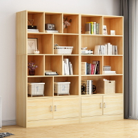 書架 書櫃 書桌 書櫃落地收納櫃置物架子家用書房客廳仿實木書櫃組合大戶型置物櫃