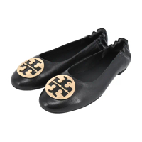 【TORY BURCH】CLAIRE金盾LOGO芭蕾舞平底鞋(黑色)