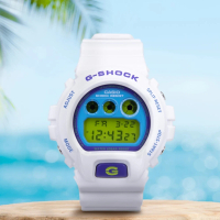 【CASIO 卡西歐】CASIO卡西歐 G-SHOCK 經典系列 純白 運動電子錶 50mm(DW-6900RCS-7)