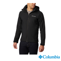 Columbia 哥倫比亞 男款-防潑立領軟殼外套-黑色 UWE68850BK/IF