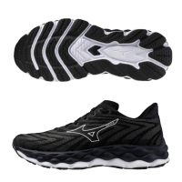 【MIZUNO 美津濃】慢跑鞋 男鞋 運動鞋 緩震 黑白 J1GC240252