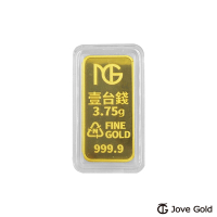JoveGold漾金飾 旺財關公黃金條塊 - 壹台錢